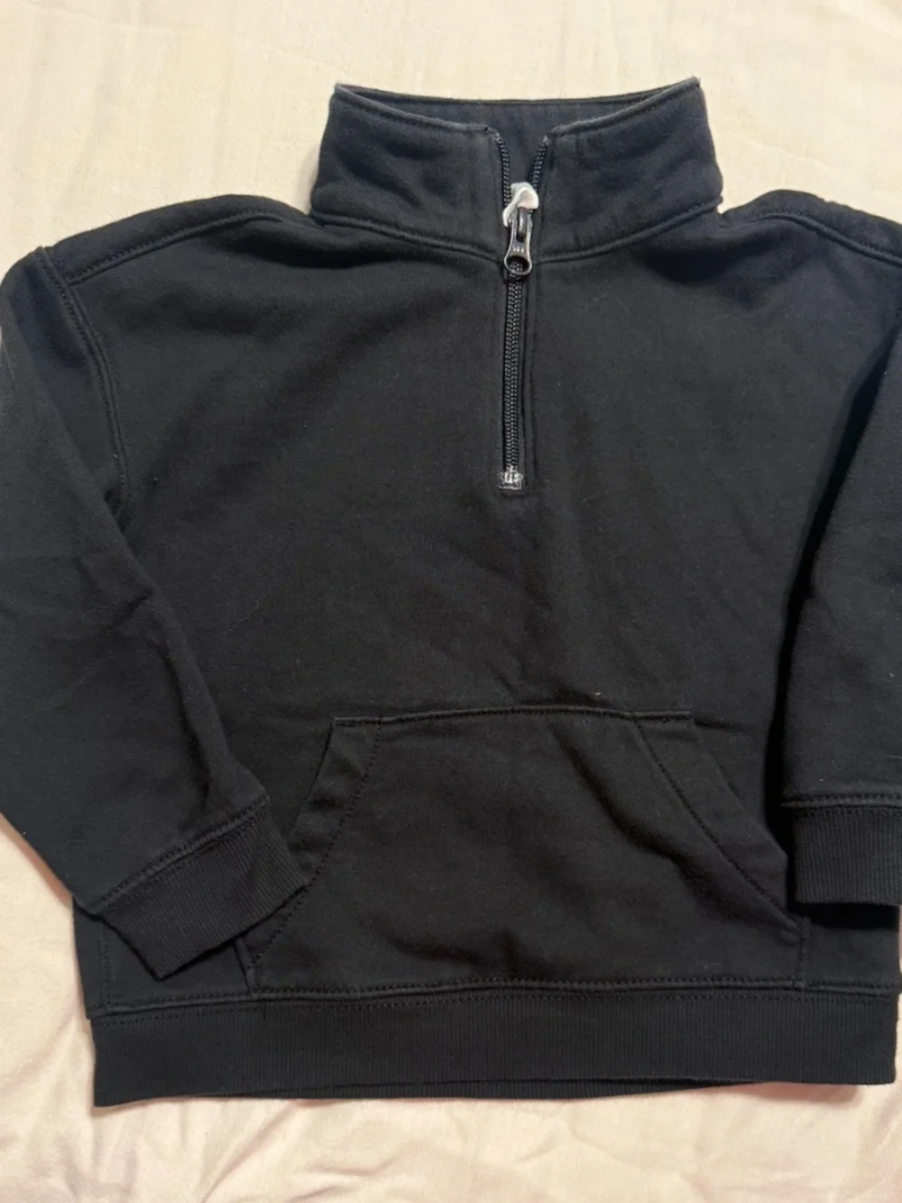 Quarter Zip, Black, Sweatshirt